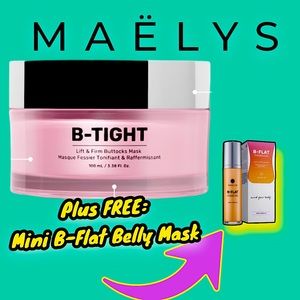 🆕🚨 Full Sz MAELYS B-TIGHT Lift & Firm Booty Mask + 🆓 MINI B-FLAT BELLY CREAM
